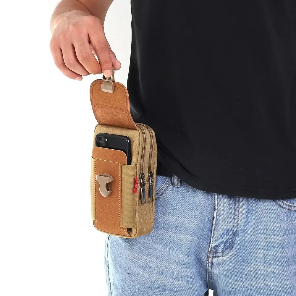 Bolsa de cinturón Unisex para teléfono móvil para hombres, funda de teléfono Molle, paquete de cintura, mochila de servicio táctico pequeño,