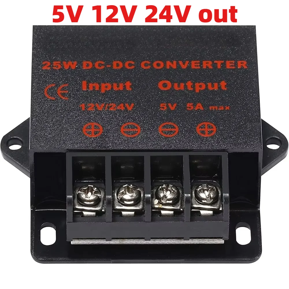 12V/24V To 5V 3-15A DC Converter Voltage Reducer Regulator Buck Converter Power Supply Transformer Module For Boats Trucks Ect