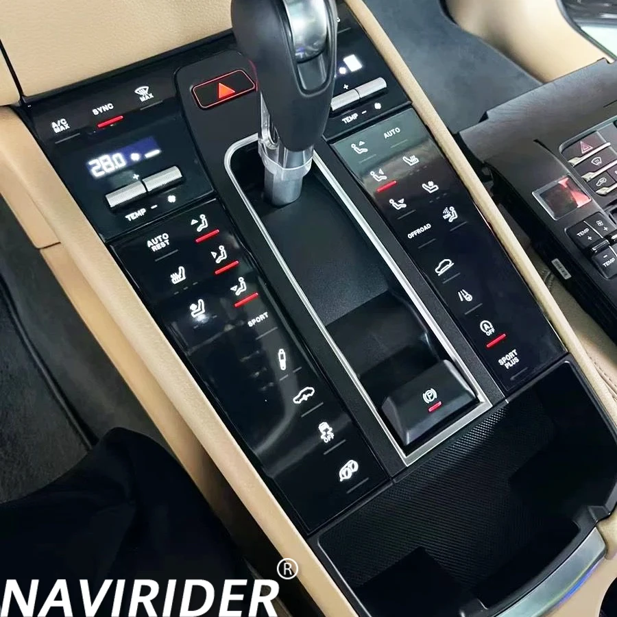 Center console gear shift panel upgrade Accessories Easy installation Car Gear Shift Panel For Porsche Macan 2014-2021