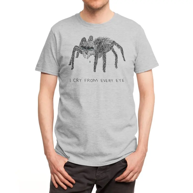 Funny Spider Cry From Every Eye Mens T-Shirt. Summer Cotton Short Sleeve O-Neck Unisex T Shirt S-3XL