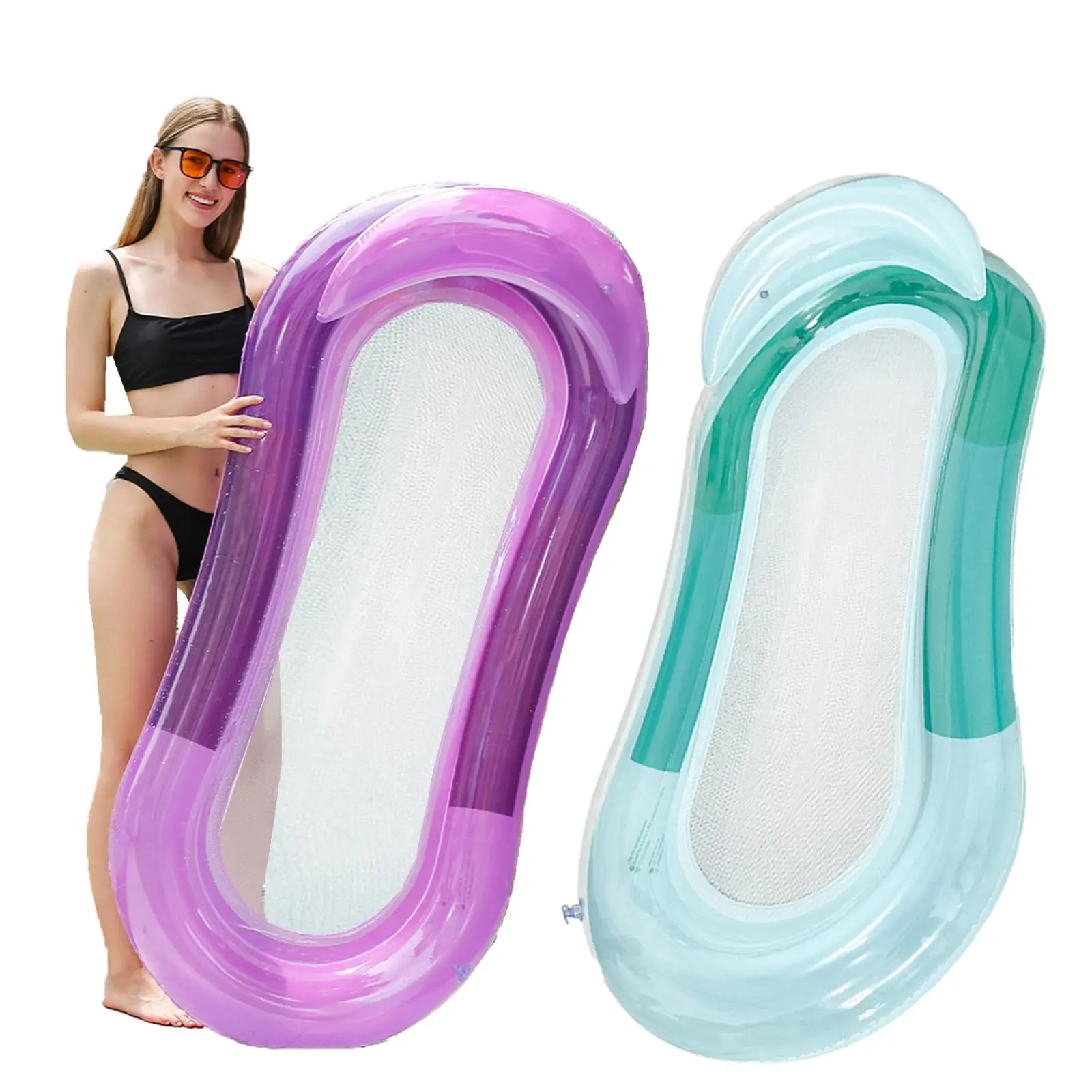 Luxury Water Pool Lounge – Extra Large – Inflatable Pool Floats for Adults with Headrest, Backrest – Multiple Colors/Styles