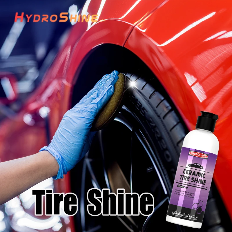 Hydroshine Car Ceramic Tire Shine Blackening Coating Car Refurbishing Repair Tool Gloss Gel Anti-Aging Polish Long Lasting Gloss