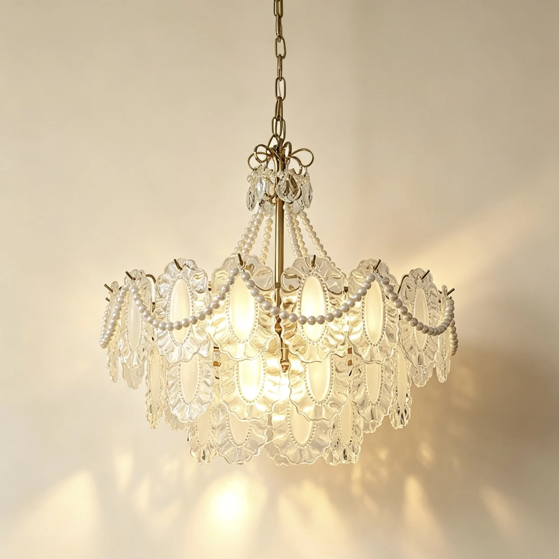 

Pearl Glass Crystal Pendant Light - French Gorgeous/Vintage/Cream Style/Luxury - For Dining Room/Bedroom/Living Room