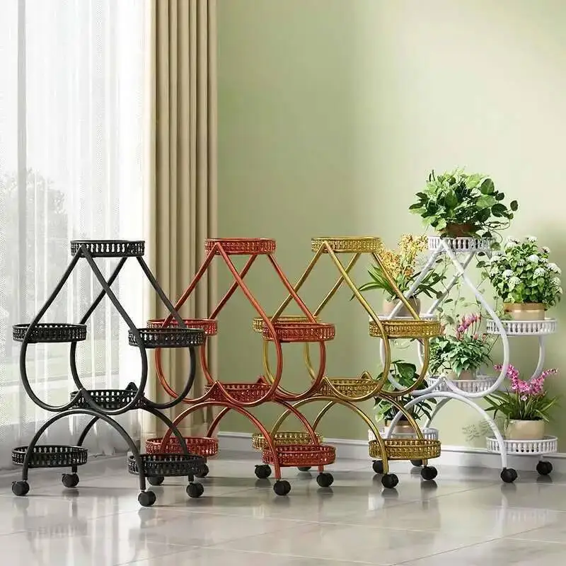 

Flowers Accessories Aesthetics Light Luxury Stand Indoor Plant Display Shelf Designer Modern Organizer Plantenrek Furniture