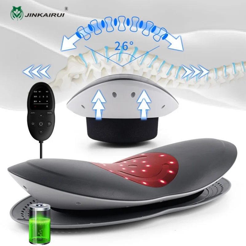 

Electric Vibration Lumbar Massager Waist Traction Device Back Comfort Care Pneumatic Airlift Pain Relief Support Relaxation