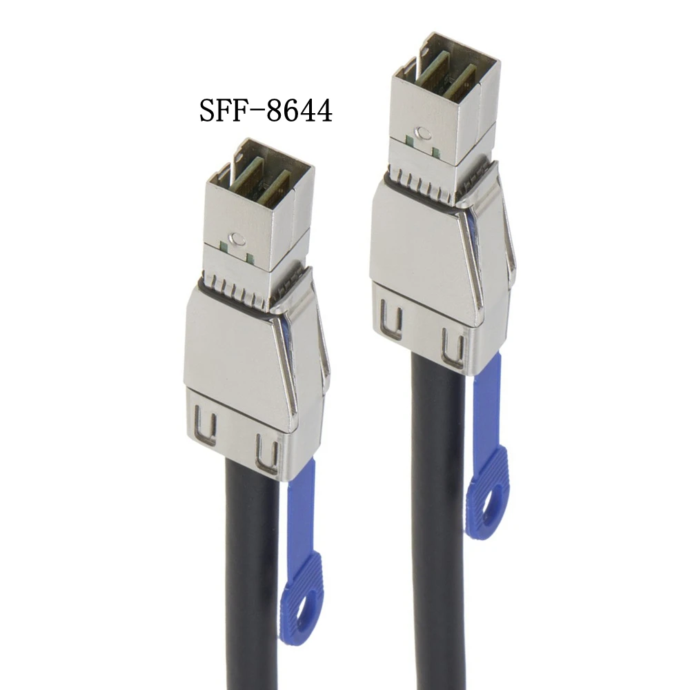 Exaternl Mini SAS 4X SFF-8644 to Mini SAS High Density HD SFF-8088&8644&8643&8087 Data Server Raid Cable 1M 2M