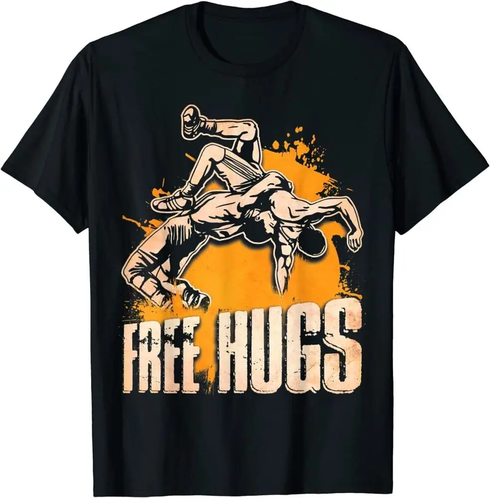 Hugs Wrestling For Wrestler T-Shirt Unisex T-shirts Cotton Luxury Brand Vintage Oversized