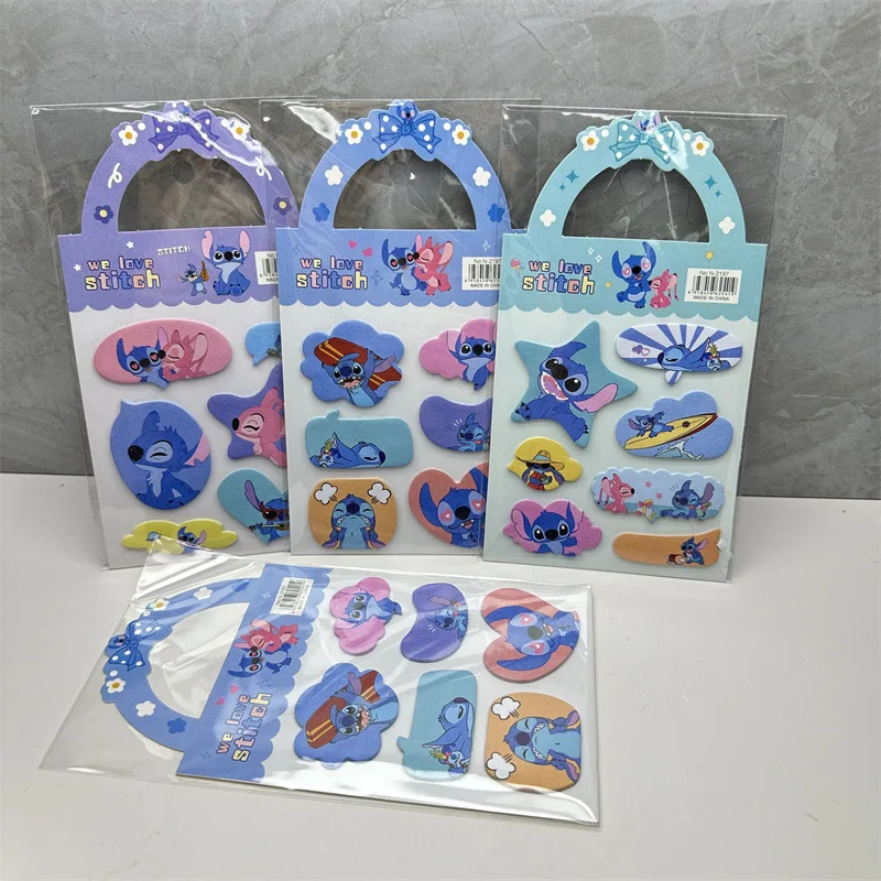 12/48pcs Disney Stitch portable sticky notes anime cute Lilo and Stitch N times stickers student key mark index sticker gift