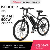 IScooter EB3 EU Standard Electric Bicycle Adult 250W Men's E-Mountain ebike 48V10.4AH Battery,26 Inch MTB Electric Bike