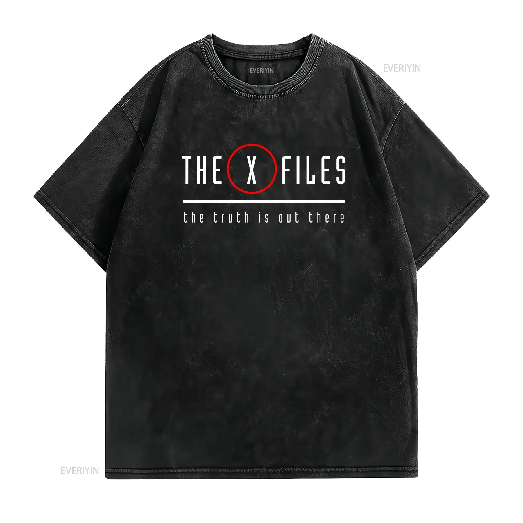 Retro Sci Fi X Files The Truth Is Out There Print Casual T Shirt vintage Washed homme Comfortable Stylish fashion Versatile