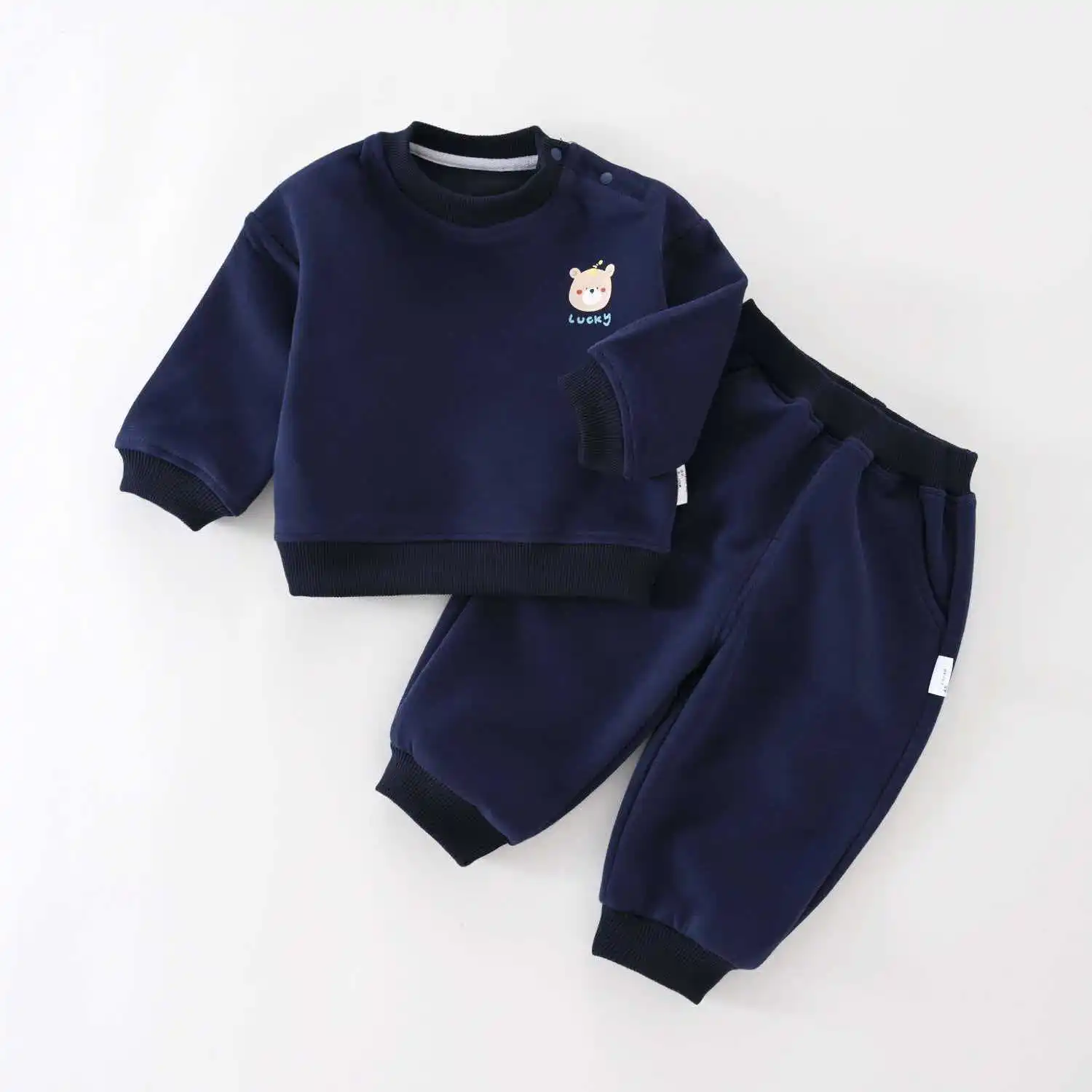 Baby-Sweatshirt-Kleidungssets 2026 Neue Herbstkollektion für Kleinkinder Jungen Mädchen Niedlicher Cartoon-Druck Pullover+Hose 2-teiliges Kinder-Freizeitoutfit – Detail 2