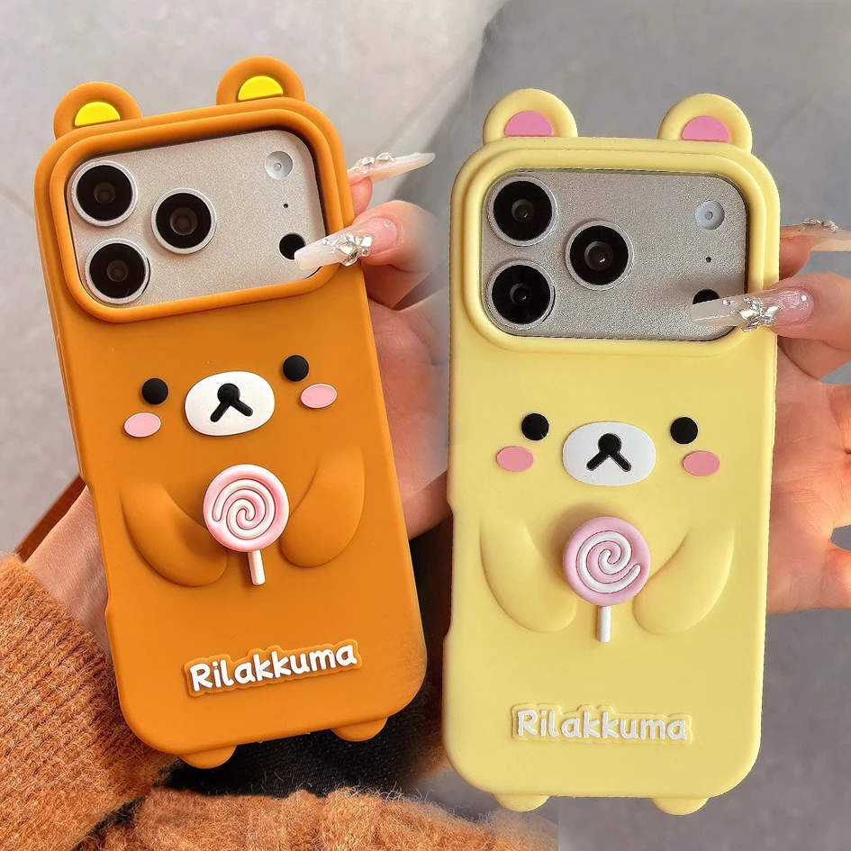 

Cartoon Animal Bear Cute 3D Case For Redmi K90 K60 K70 K80 Pro Soft silicone Phone Cover for Redmi Turbo 4 Pro kid gift