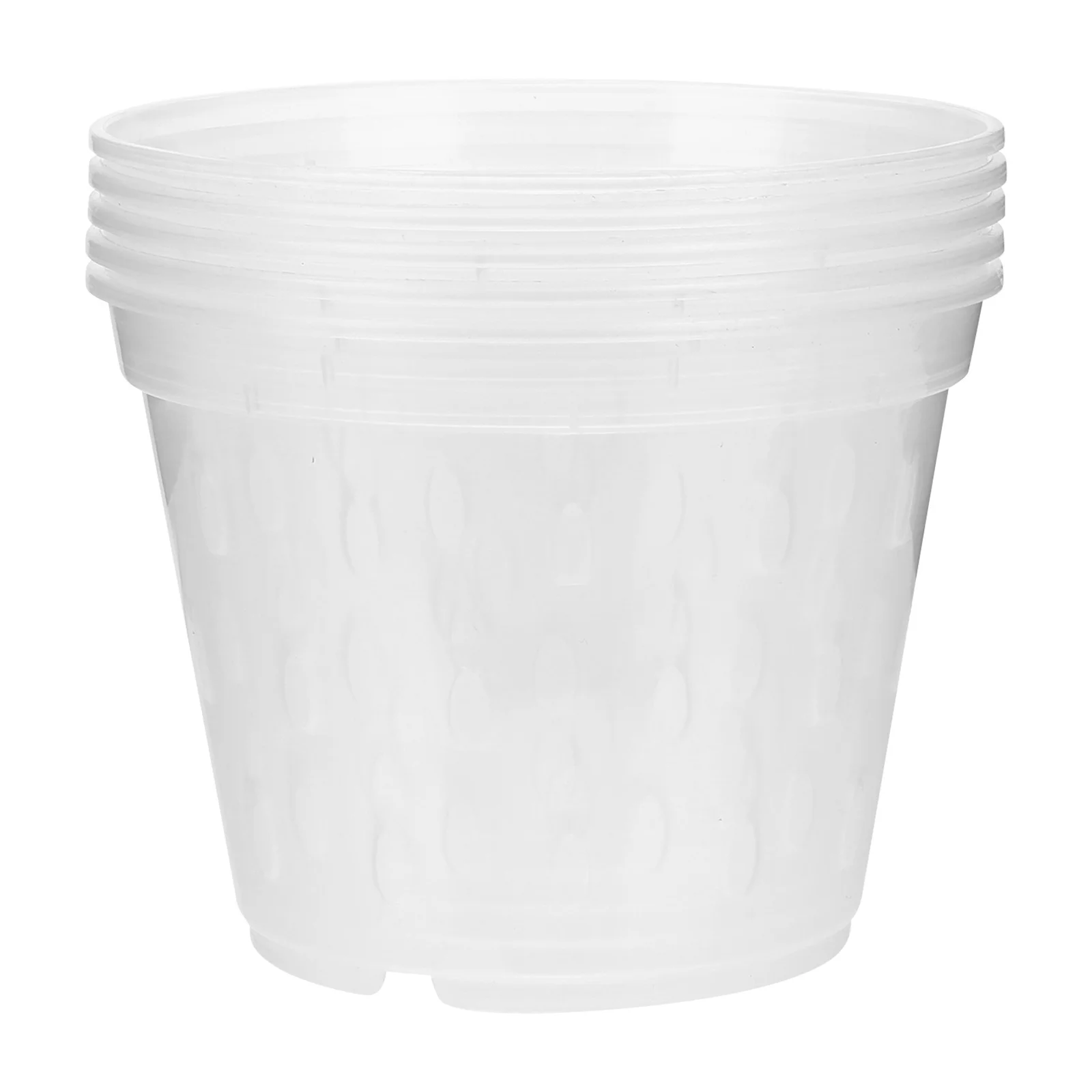 

5Pcs Transparent Orchid Pots Durable Breathable Slotted Plant Planters for Indoor Garden Nursery Clear Pots with Drainage Holes