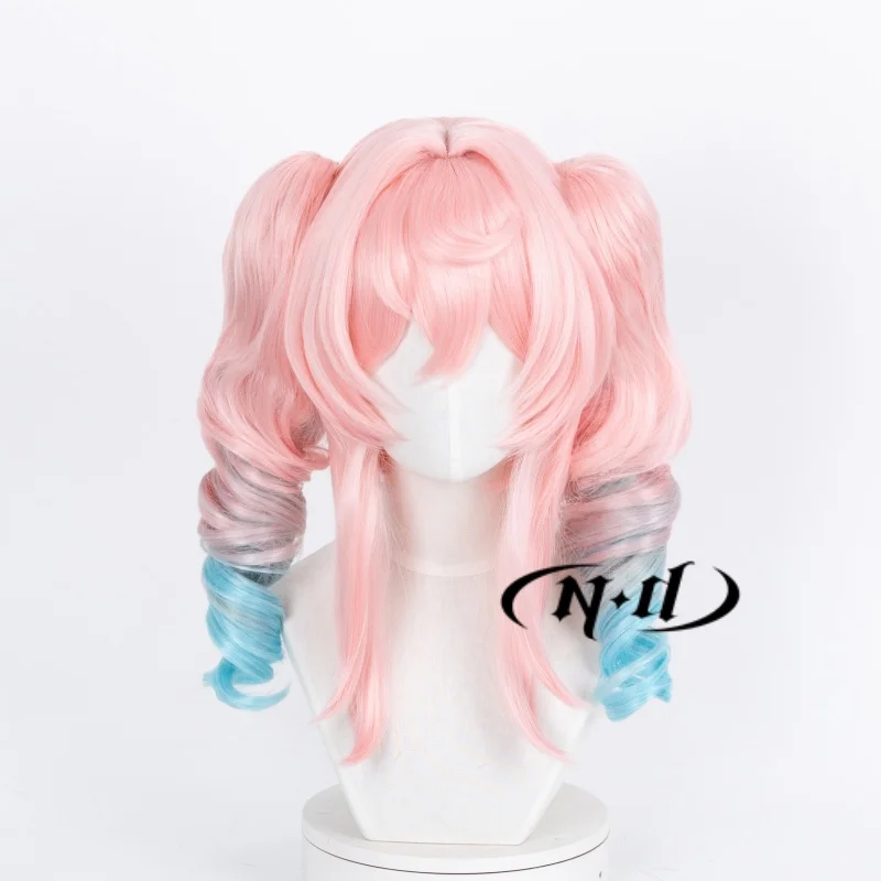 Parrucche Cosplay ND Hyacine Honkai Star Rail Gioco Cos Parrucca di capelli rosa per Comic Con Coser Costume Festa a tema Sintetico resistente al calore