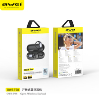 Awei T98 Bluetooth 5.3 Wireless Headphones In Ear Earphones HiFi Bass TWS Earbuds With RGB Lighting Low Latency Gaming Headset