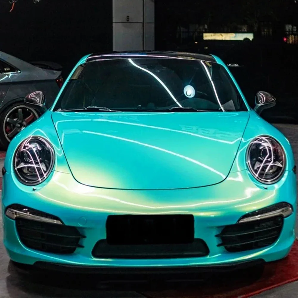 

Автомобильная наклейка, разноцветная коралловая ледяная синяя пленка, виниловая пленка, пленка для изменения цвета, ПЭТ, без пузырьков, наклейки, автомобильная наклейка, интерьер, внешний вид