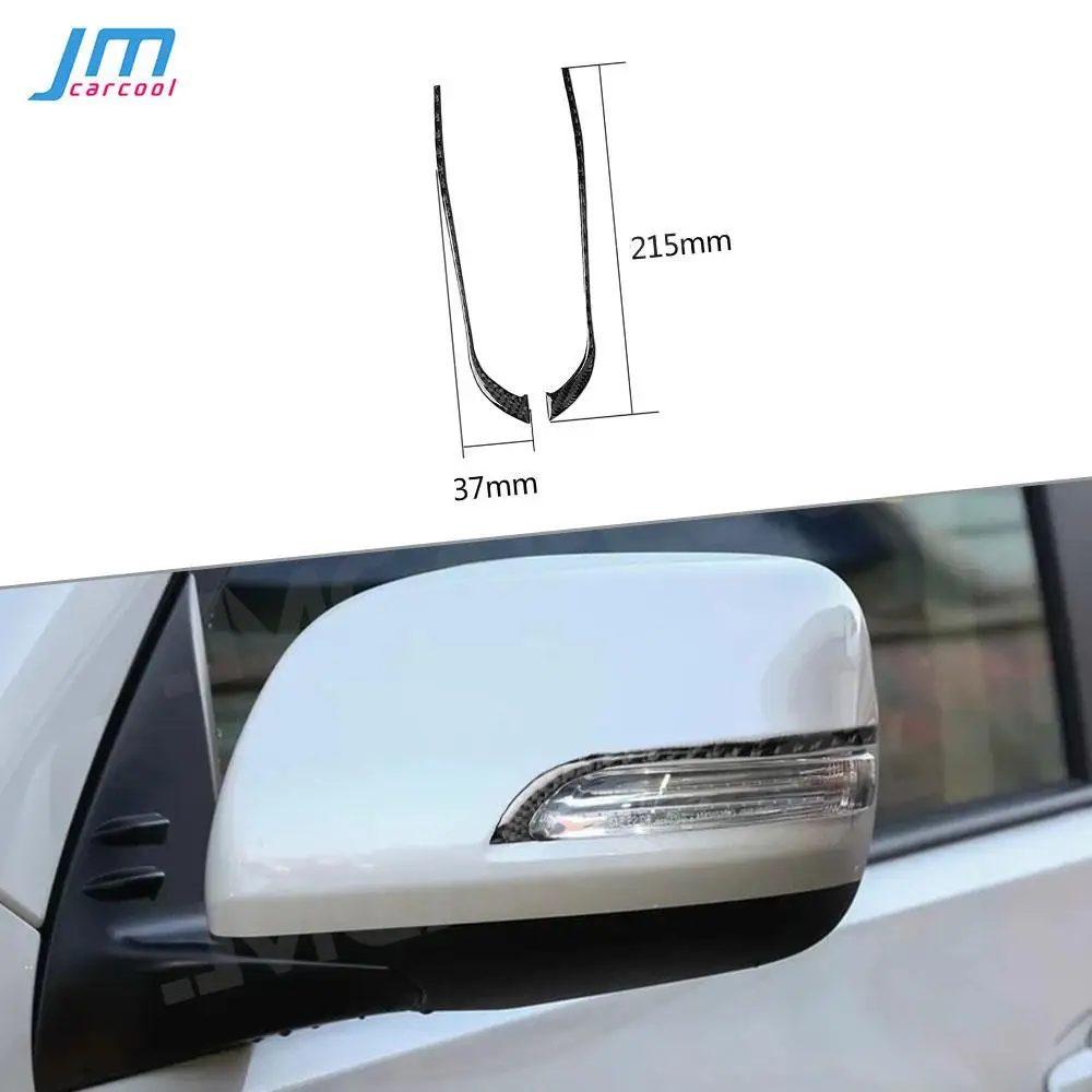 

Carbon Fiber Side Rearview Mirror Cap Trim Strip Decal Cover Stickers For Toyota Land Cruiser Prado 2010-2018 Car Accessories