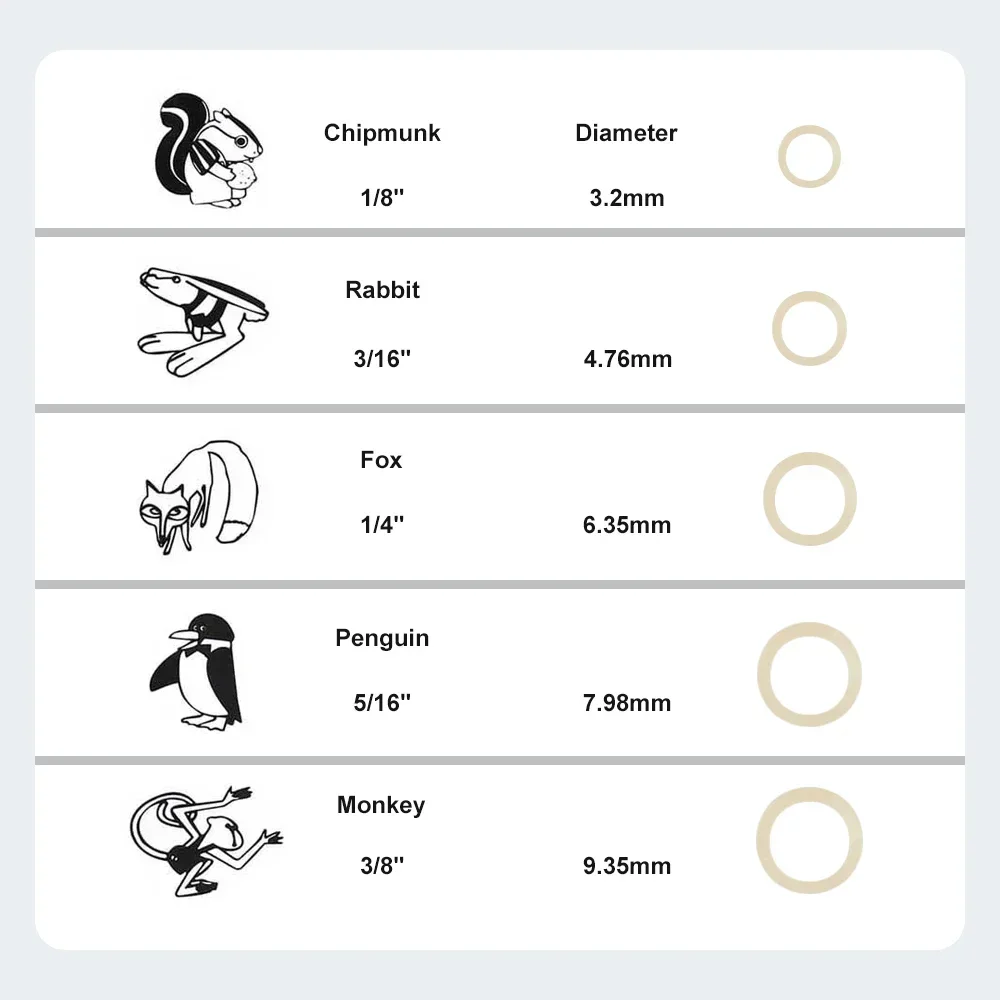 5000Pcs Dental Rubber Band Orthodontic Ligation Ring Zoo Pack Ortho Elastics Latex Braces Force 3.5/5.0/6.5OZ Dentist Materials