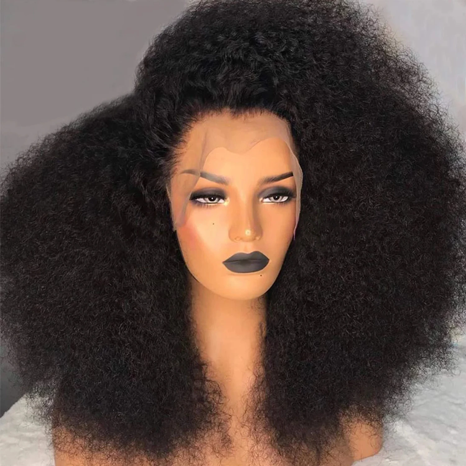 QT Curly Lace Front Wigs Human Hair 13x4 HD Lace Front Wigs for Black Woman Brazilian Glueless Kinky Curly Lace Frontal Wigs