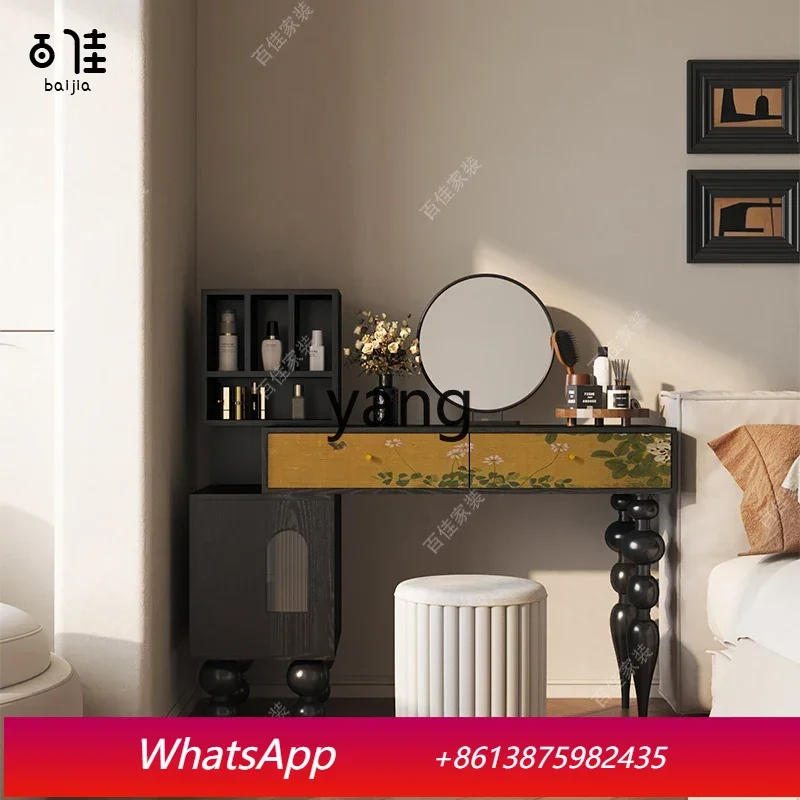 

MMretro style solid wood dresser chest cabinet light luxury dressing table simple modern bedroom