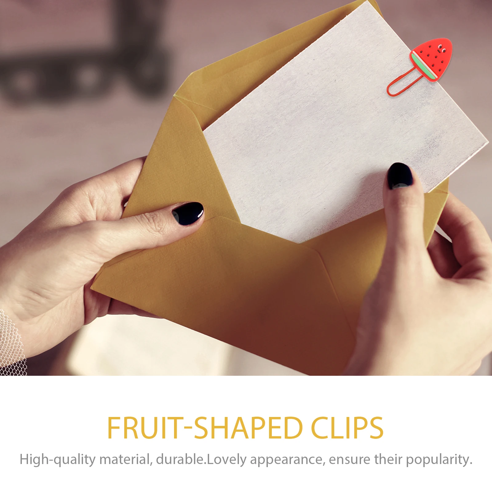 

6 Pcs Fruit shaped Home Office Supplies Mini Clamps Lovely Design Easy Use Perfect for Papers Files Photos Gifts