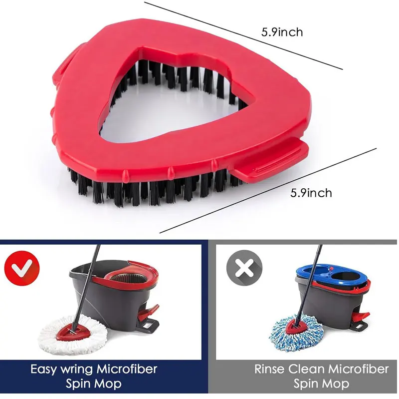 Für O-Zeder und Vileda Easywring 1 Tanks ystem wasch bar Mop Pad Dreieck rotierender Mop Kopf Basis Peeling Mop Bürsten kopf Zubehör – Detail 16