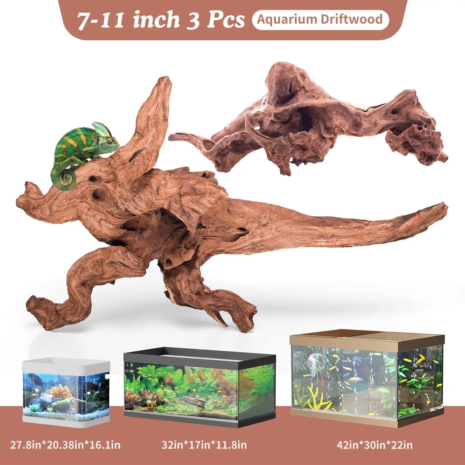 drift wood extra large for aquarium Natural Coral Wood fishtank orname drift wood aquarium Reptile Tank Aquarium Decor 1/2/3 Pcs