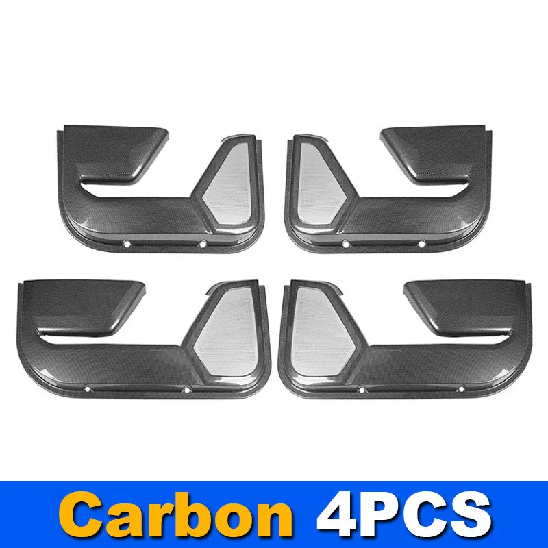 

Для Ford Ranger T9 Raptor Everest 2023 2024, защитная крышка из АБС-пластика, дверная панель из углеродного волокна, противоударная наклейка, украшение интерьера