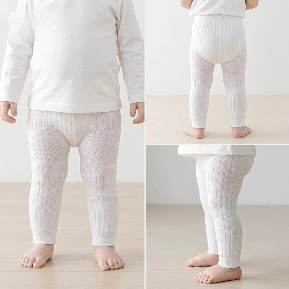 Kids' Tights, Girls' Baby Leggings, Moderate Thickness, Suitable for All Seasons, Simple Striped Style. Tights