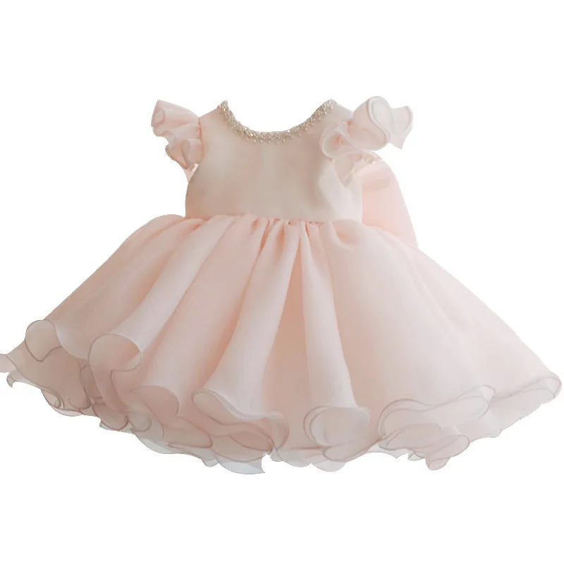 2023 Frühling Kinder Kleinkind Baby Blumenmädchen Satin Puffy Niedliches knielanges Kleid für Geburtstagszeremonien Hochzeit Party 1–9 Jahre – Detail 11