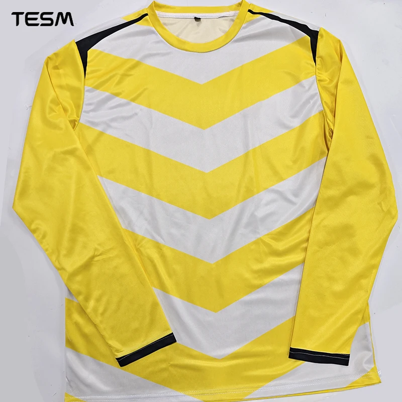 TESM Men Long Sleeve Football Jersey NO. 6 Print Soccer Top Fan Match Training Sportswear Street Casual Long Sleeve T Shirt