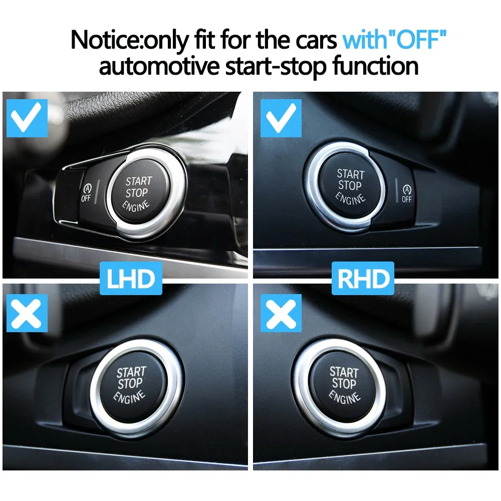 LHD RHD Engine Start Stop Button Switch Cover OFF For BMW X3 F25 X4 F26 X5 F15 X6 F16 61319291693 61319291694