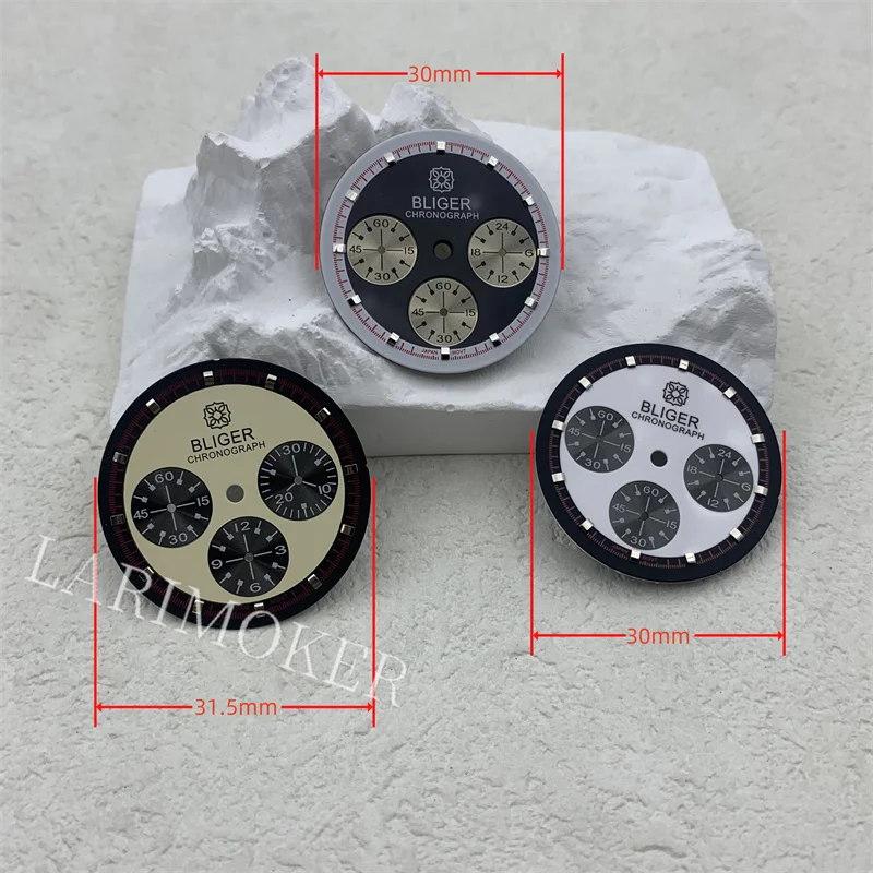 BLIGER 30mm 31.5mm dial watch modification accessory six-pin literal for vk63 movement