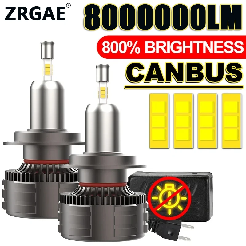 

4000W 360 LED H1 H4 H7 H11 9005 9006 HB3 HB4 Led Car Headlight CANBUS Turbo Lamp For Projector Lens 6000K Auto Fog High/Low Beam