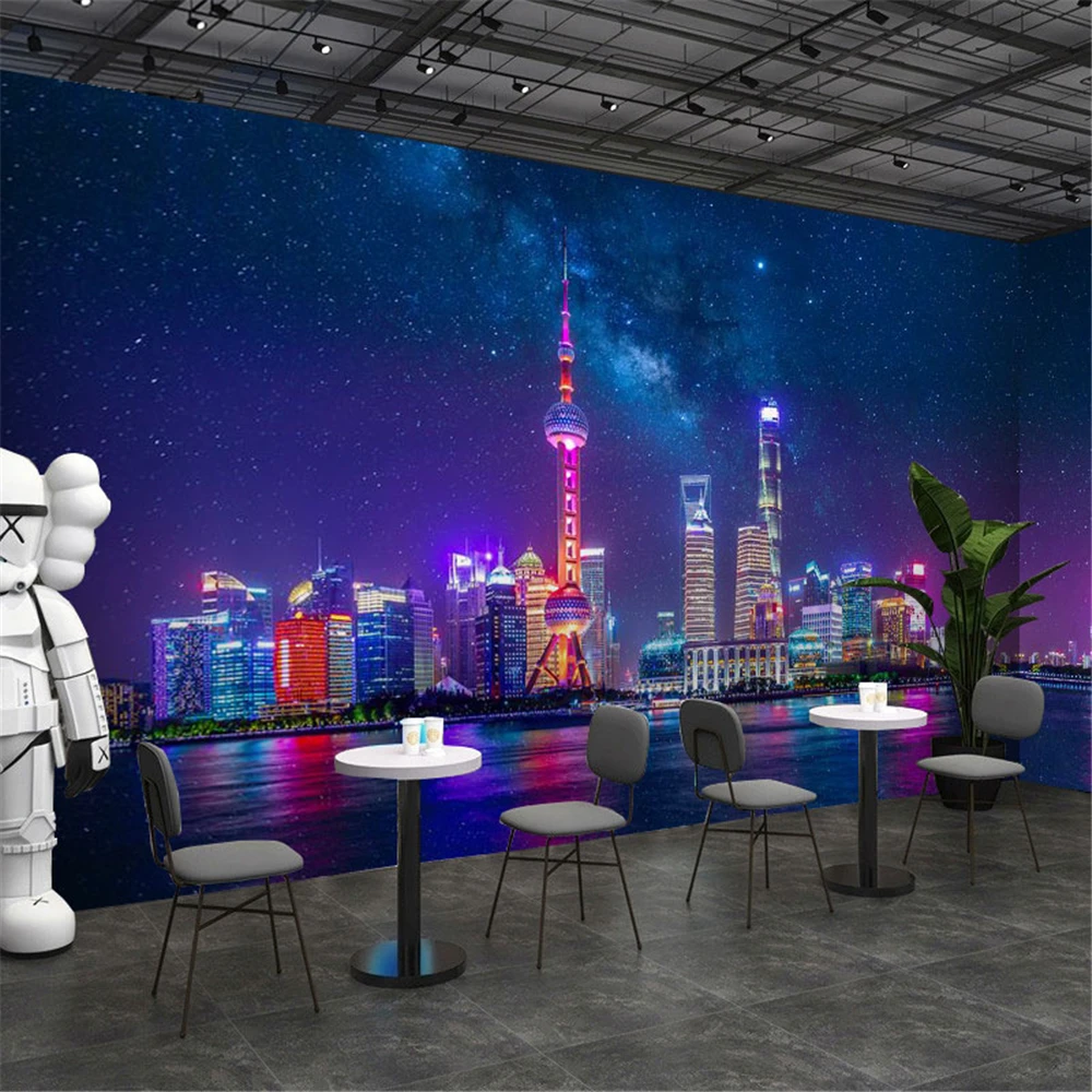 Custom 3D Manhattan Wall Paper Waterproof New York Mural Sticker Rice Wine Cafe Theme Street Art for KTV And Home Decor