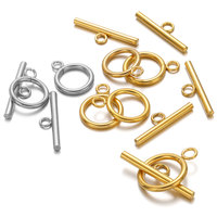 5Sets/lot Stainless Steel OT Toggle Clasp Hooks Round Bar Connector Fastener Bracelet For DIY Jewelry Making Accessories