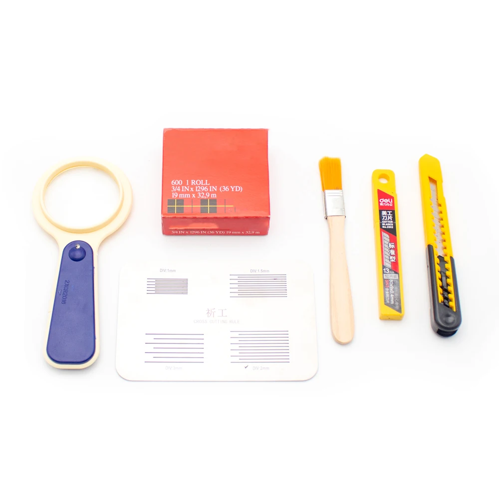 4 In 1 Sisi Cross-Cut Tester Set Verf Film Hechting Test Board Coating Hechting Tester 1/1.5/2/3Mm