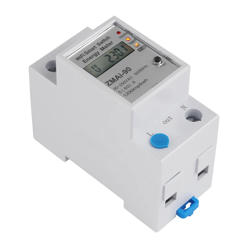 Imagem -04 - Tuya Medidor de Energia Bidirecional Inteligente Fotovoltaica Solar na Rede Medidor Bidirecional Protetor Multifuncional Monitor de Energia 110v 240v Wi-fi