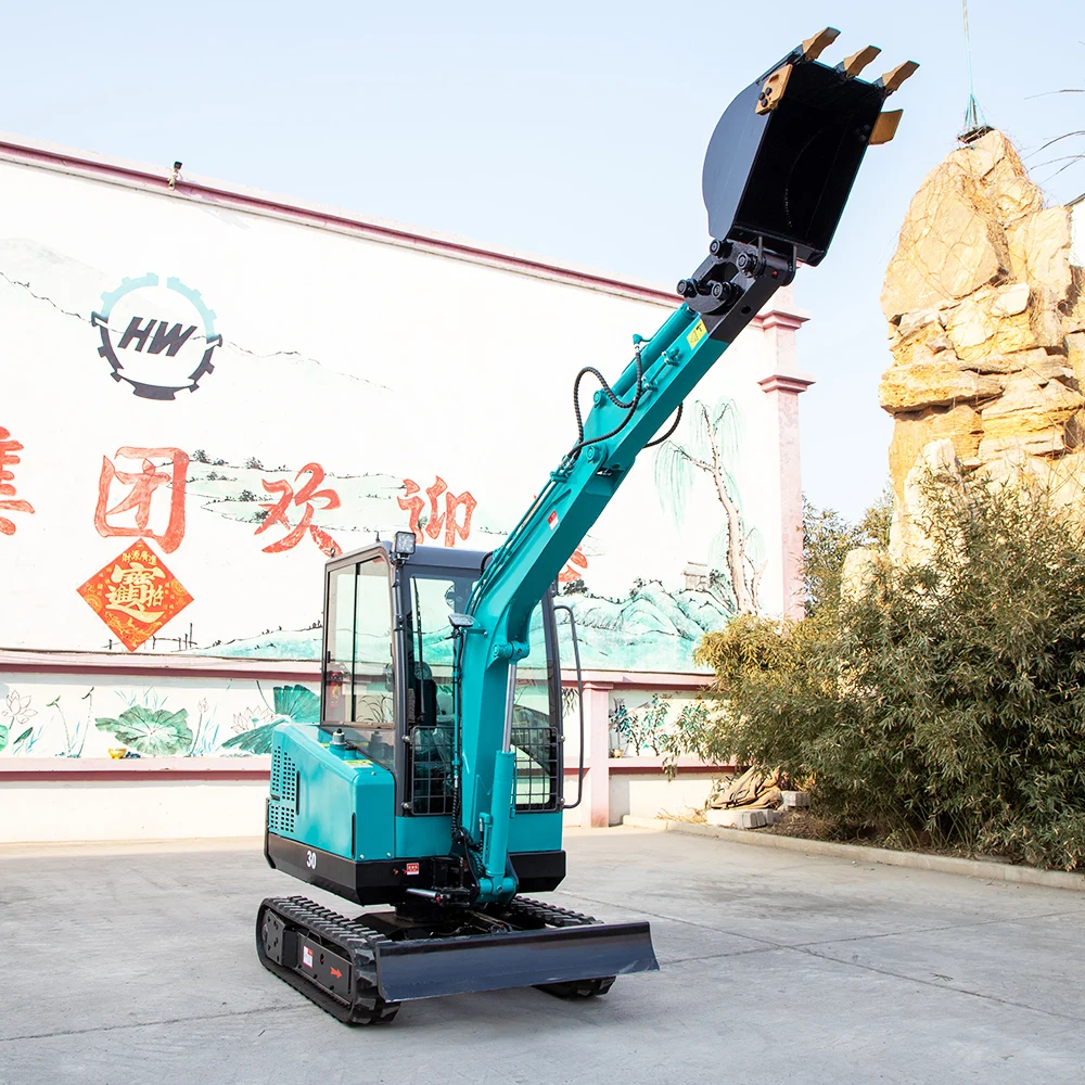 HengWang 3 Tons Excavator mini excavator With Cab Suitable Crawler Digger For Farm Gardening Work