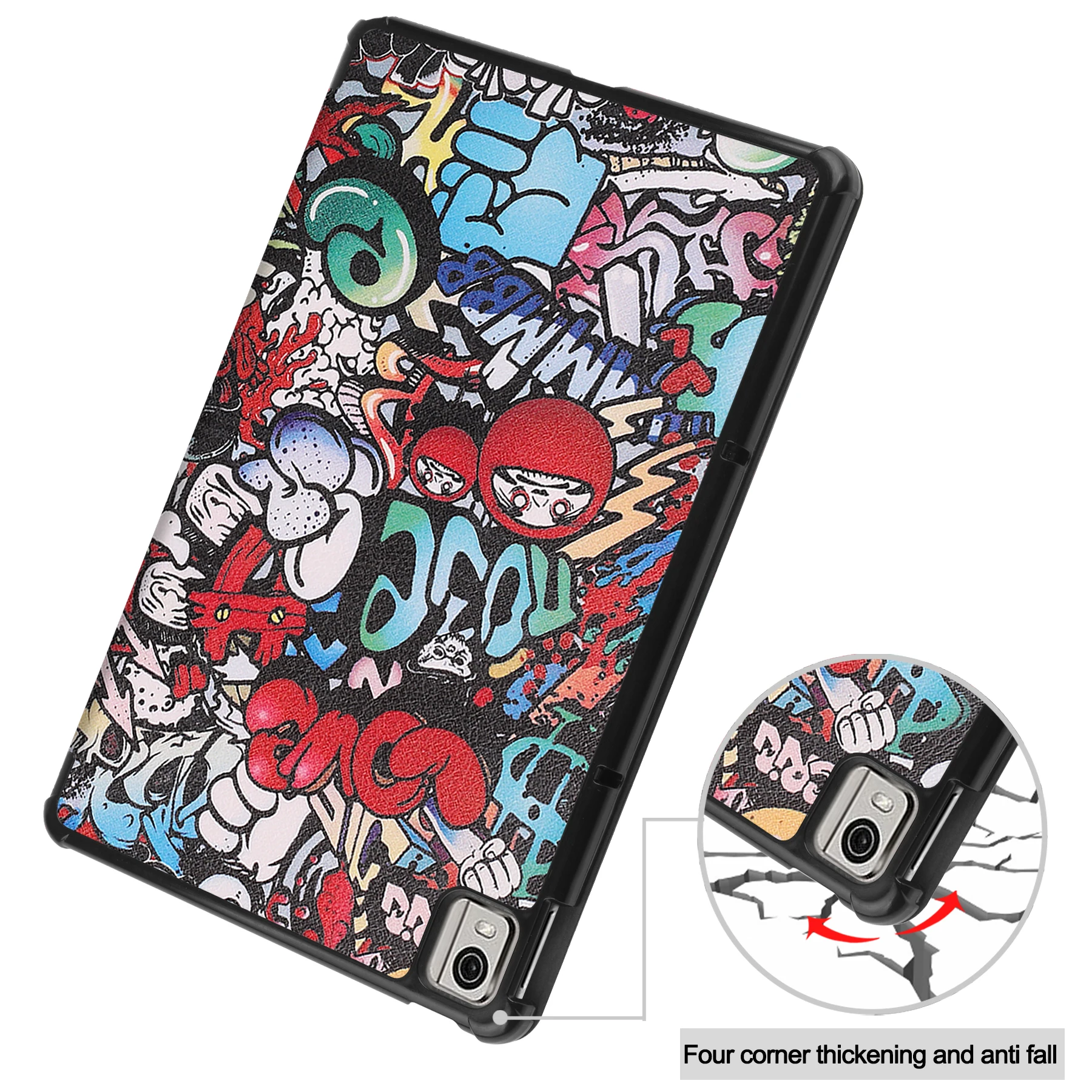 For Nokia T21 T10 2022 T20 TCL TAB 10s 9080G 2021 VIVO PAD 11inch Case Tablet Cover Tri-fold TPU Leather with Auto Week Function