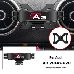 Supporto per telefono cellulare per auto supporti per presa d'aria supporto per staffa di navigazione a gravità GPS per accessori Audi A3 S3 8V 2014-2020