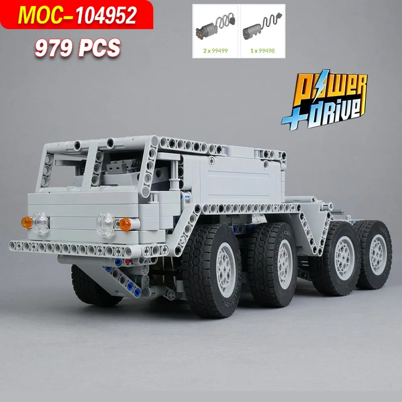 MOC-104952 & MOC-104958 Motor LKW und Anhänger Baustein Modellbausatz Maschinenbau Allgemeines System Bauspielzeug