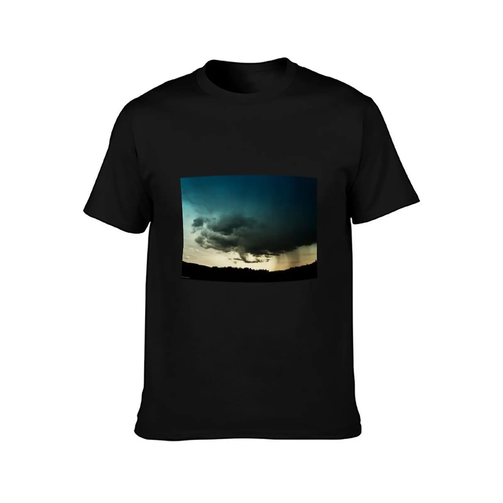 Storm Over Stoney Indian Reserve T-Shirt, Summer Casual Cotton Tee, Oversized Streetwear Tops, Vintage Graphic Print