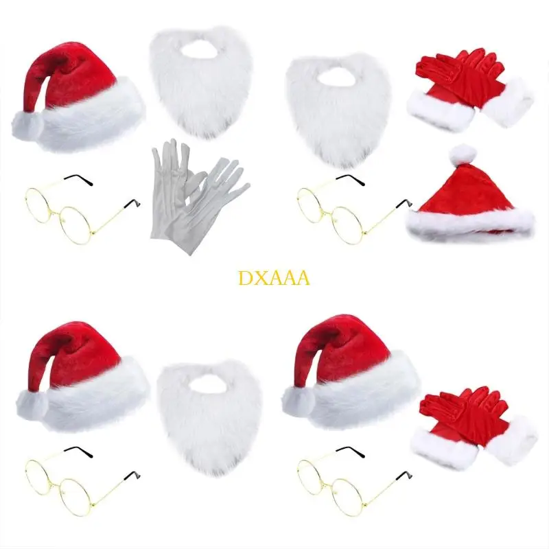 DXAA Santa Clauses Costume Santa Suit Christmas Santa Dressing Up Costume Accessories