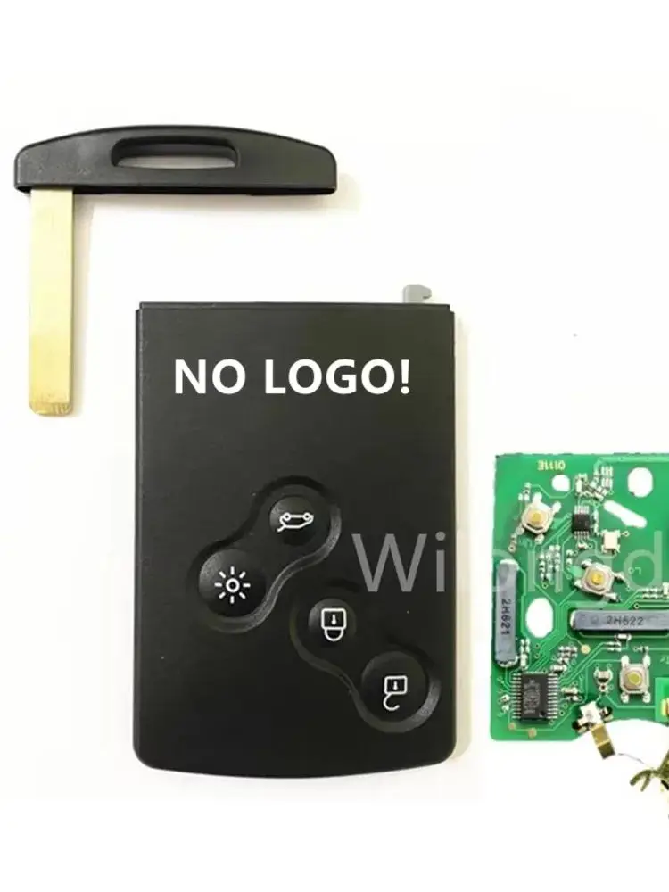 

НЕТ ЛОГОТИП! 4-кнопочный автомобильный ключ без ключа 434 МГц с чипом pcf7952 для удаленной умной системы громкой связи Renault Megane 3