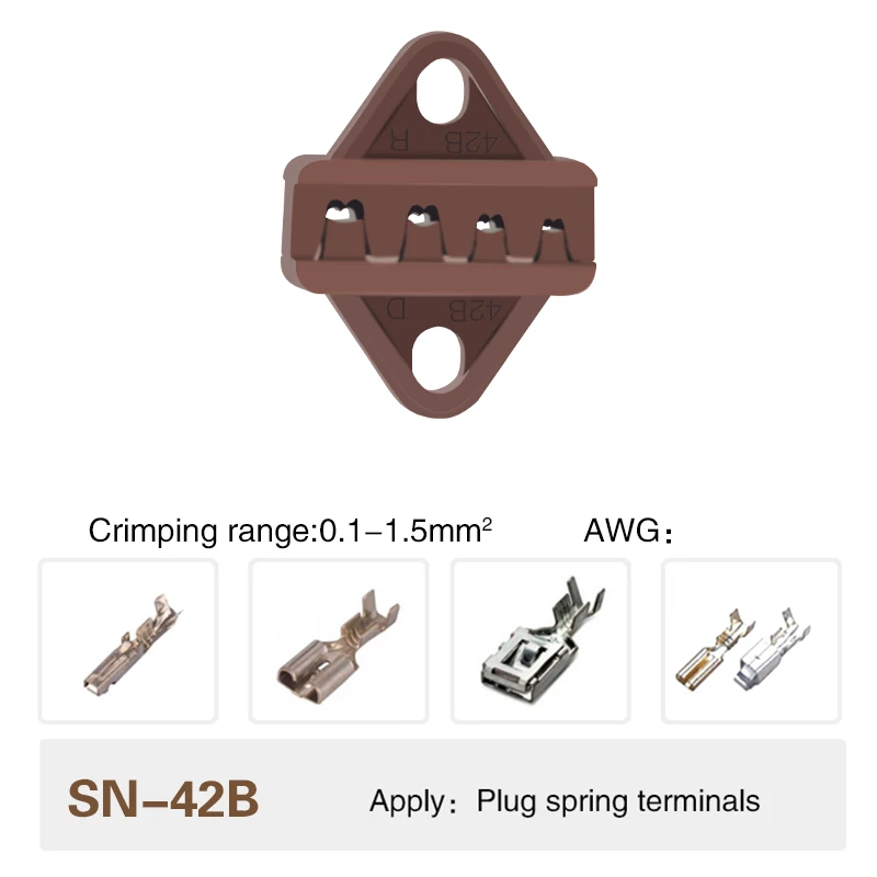 Crimpzange, Crimpbacken-Set, 4mm Schlitzbacken, SN-48BS/58B/02C/2546B/2549/06/X6/06WF/03H, zum Crimpen von Anschlussklemmen verwendet