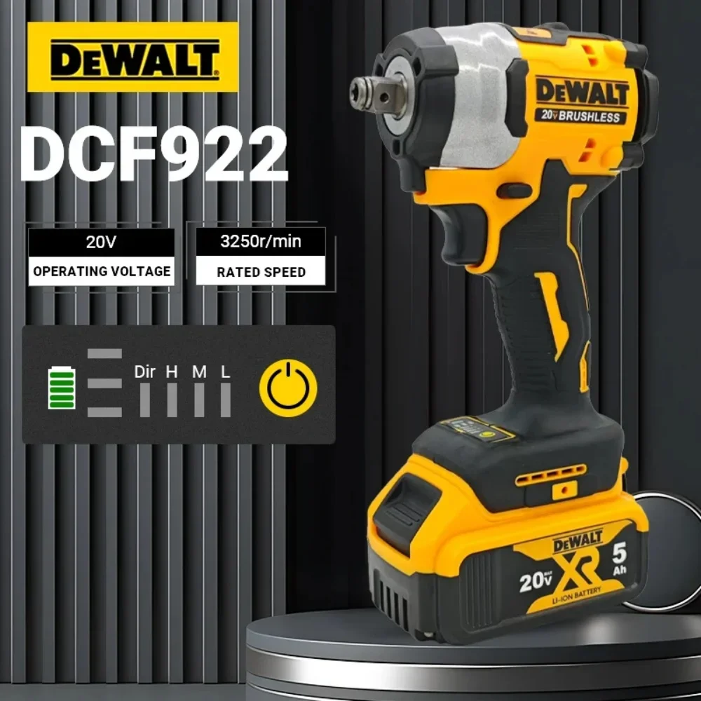 Dewalt Dcf922 610n.m Brushless Impact Wrench Cordless Pilot Large Torque