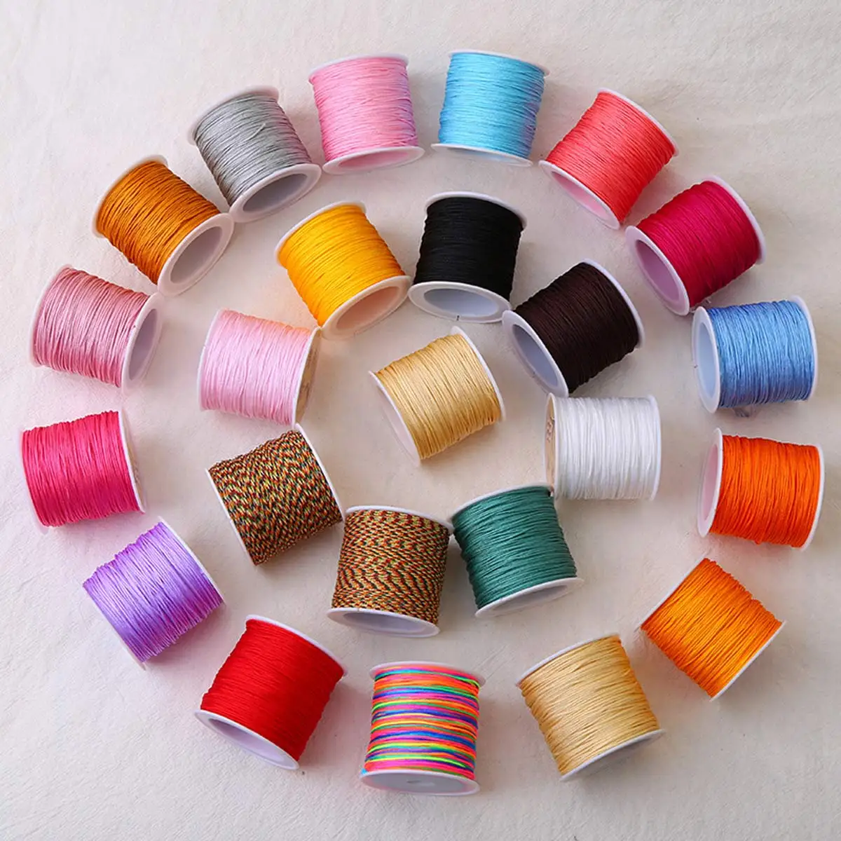 

10Roll 40M 0.8mm 72# Jade Thread Woven Rope Handmade Accessories Materials for Tassel Pendant Hanging Braid Cord Crafts Clothing