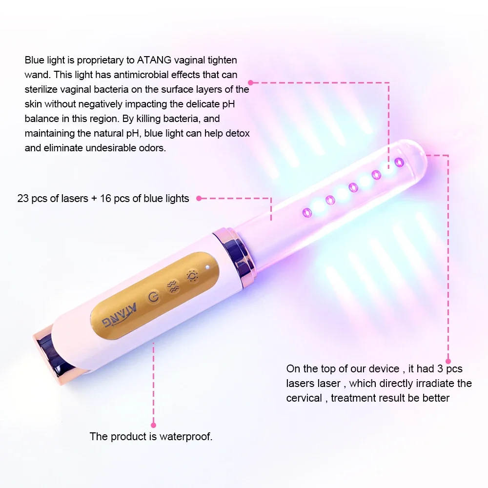 Vaginal wand  female health care  product for Vaginitis/Detox/eliminate odors and pruritus cold laser vaginal device