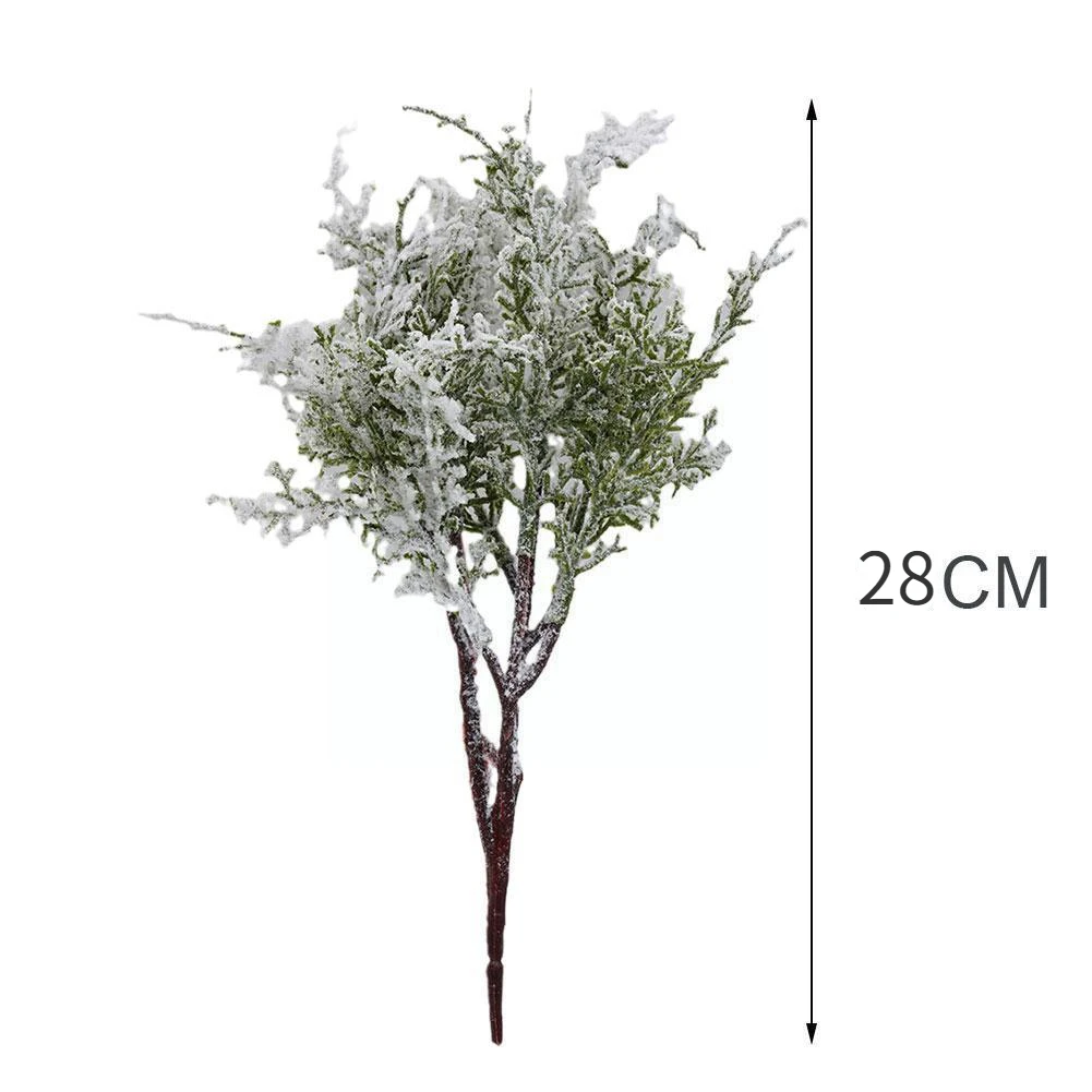 Artificial Fake Snow Frost Pine Branch   DIY Xmas Tree party Ornament Home Christmas Decoration Supplies Gift Supplies - Image 4